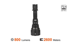 Acebeam W35 LC DEL Zoom LEP Flashlight 800 Lumens