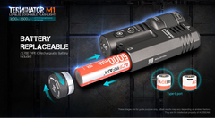 Acebeam Terminator M1 Dual Head LEP/LED Flashlight (Limited Edition) 3500 Lumens