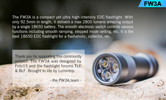 Lumintop FW3A CREE XPL HI (CW) Black 2800 Lumens