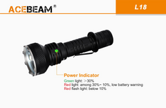 Acebeam L18 Tactical Flashlight 2100 Lumens (Green Light)