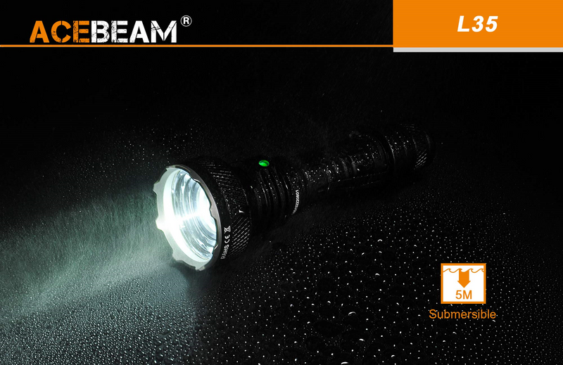 Acebeam L35 Tactical Flashlight 5000 Lumens (Dark Green)