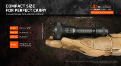 Acebeam L35 2.0 Tactical Flashlight CREE XHP70.3 HI 5000 Lumens (Black)