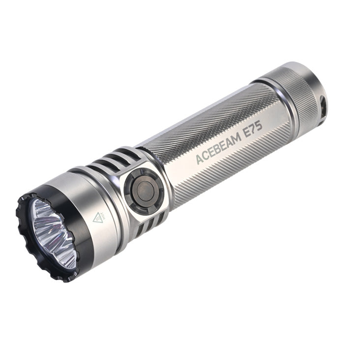 Acebeam E75 Quad-Core LED Flashlight Titanium Alloy Natural - Polished (Limited Edition)
