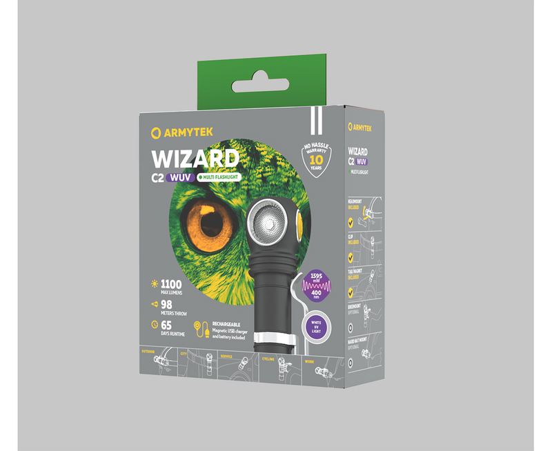 Armytek Wizard C2 WUV Magnet USB EDC Flashlight 1100 Lumens