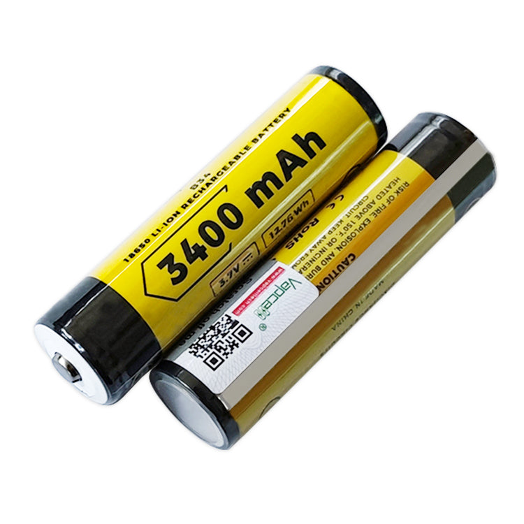 Vapcell B34 18650 3400mah 10A PCB Rechargeable Button Top Battery