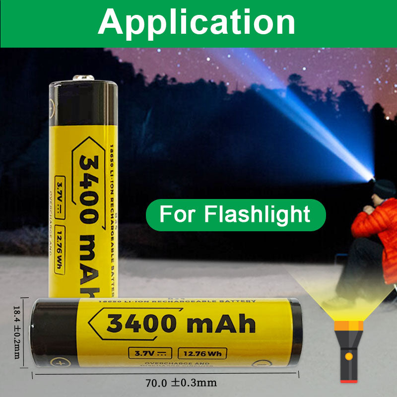 Vapcell B34 18650 3400mah 10A INR Rechargeable Button Top Battery
