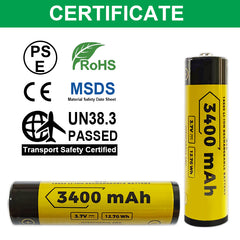 Vapcell B34 18650 3400mah 10A PCB Rechargeable Battery