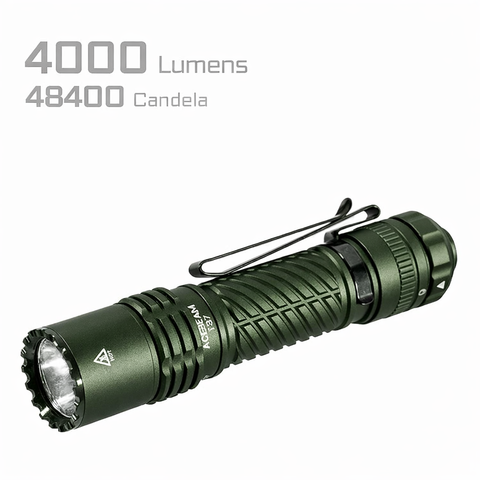 Acebeam T37 Tactical/Duty Flashlight 4000 Lumens (Dark Green)