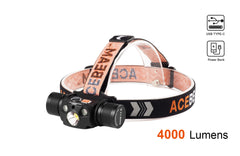 Acebeam H30 Headlamp Cool White 6500K +Two Auxiliary Red + Green 4000 Lumens