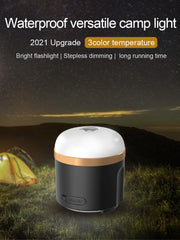 M1 Multifunctional LED Rechargeable Camping Light 7200mAh Li-Polymer Battery Bank 660 Lumens (White)