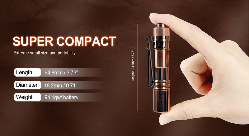 Acebeam Pokelit AA Copper CRI90 Nichia 519A