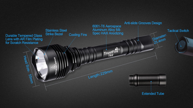 TrustFire T62 Kit 3600 Lumens