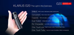 Klarus G20 3000 Lumens