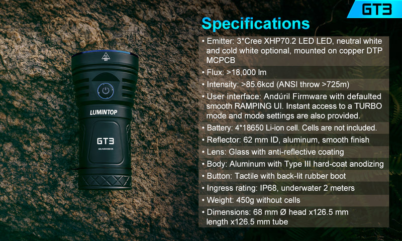 Lumintop BLF GT3 18000 Lumens