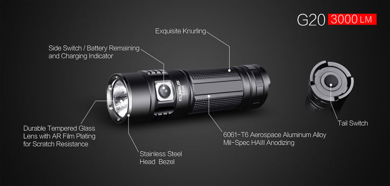 Klarus G20 3000 Lumens