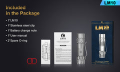 Lumintop LM10 10 Years Anniversary 2800 Lumens Titanium Flashlight Sandblasted