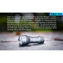 Lumintop FW21 Pro Copper Cree XHP50.2 LED 10000 Lumens Flashlight