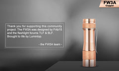 Lumintop FW3A Copper 2800 Lumens Nichia 219C