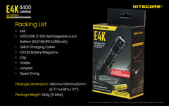 Nitecore E4K 4400 Lumens