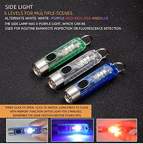 S11 Multi Function Keychain Flashlight (Clear)