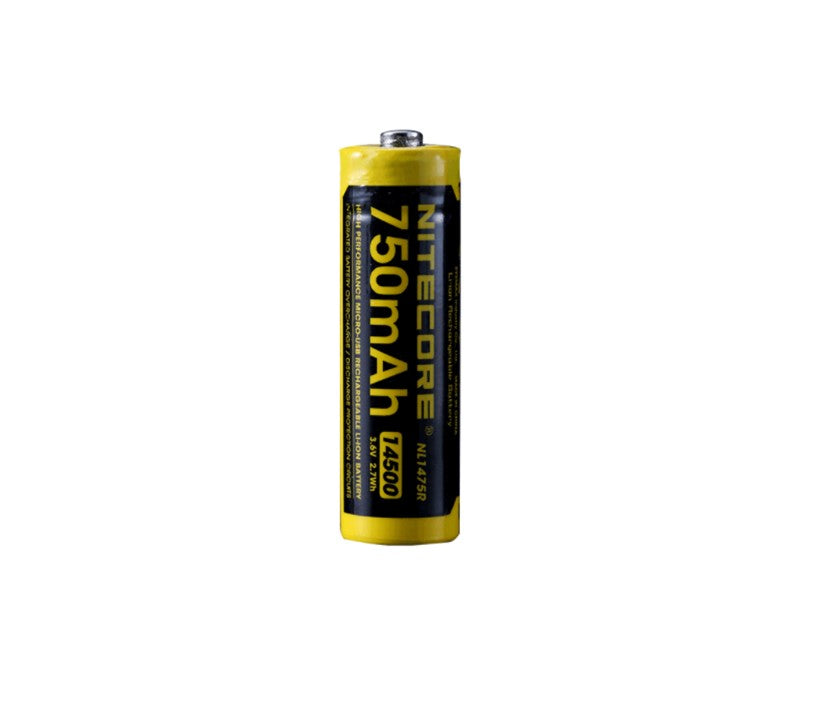 Nitecore NL1475R 750mAh 14500 Micro-USB Rechargeable Battery