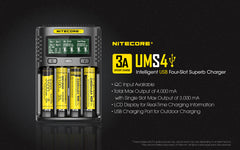 Nitecore UMS4 USB Four-Slot USB Fast Charger