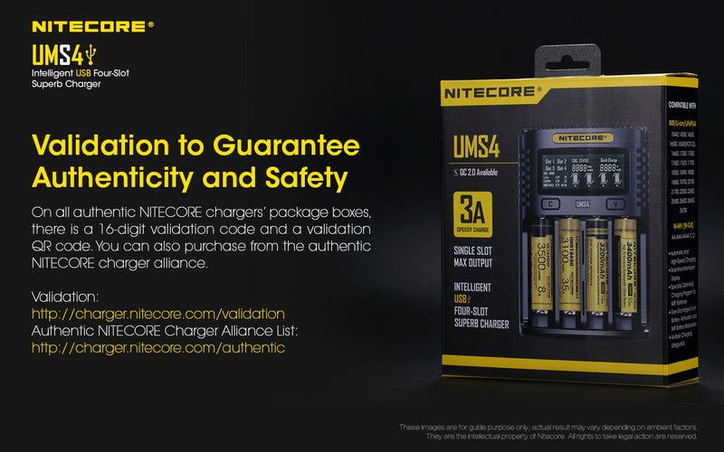 Nitecore UMS4 USB Four-Slot USB Fast Charger