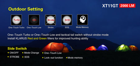 Klarus XT11GT Outdoor Setting