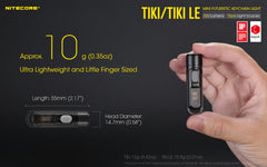 Nitecore TIKI LE 300 Lumen USB Rechargeable Keychain Flashlight