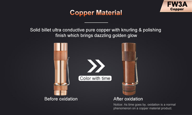 Lumintop FW3A Copper 2800 Lumens Nichia 219C