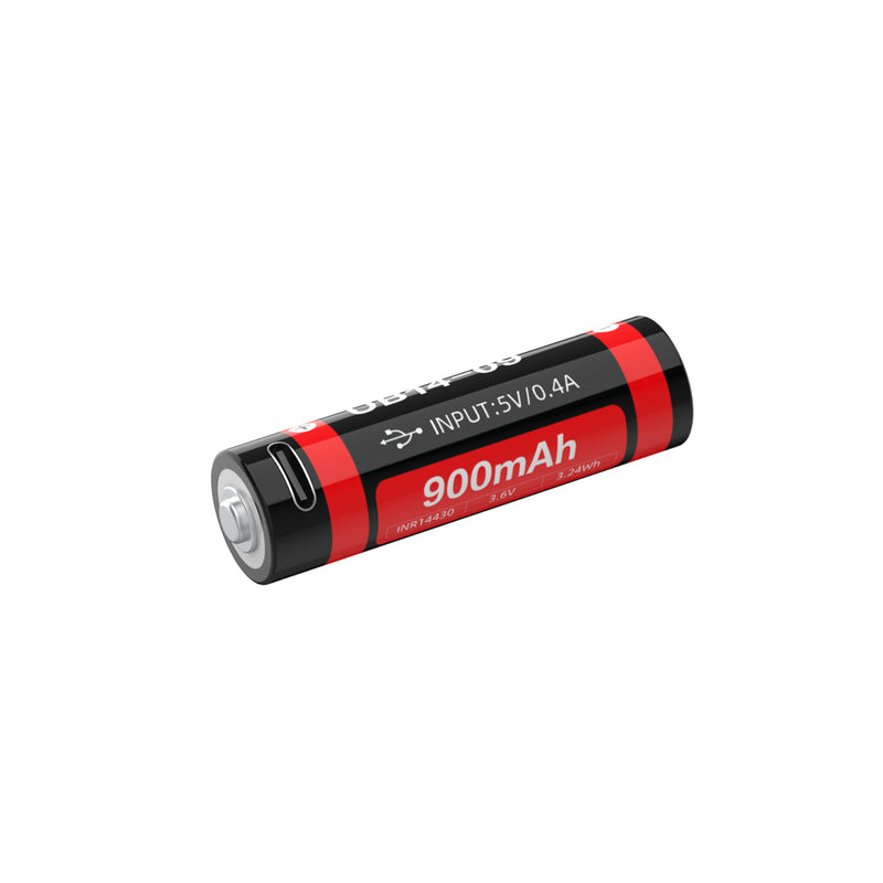 Weltool UB14-09 Type-C USB Rechargeable 14500 Li-ion Battery 900mAh