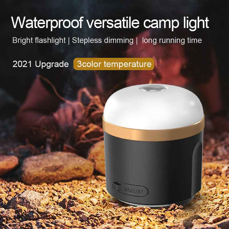 M1 Multifunctional LED Rechargeable Camping Light 7200mAh Li-Polymer Battery Bank 660 Lumens (White)