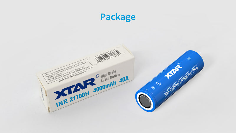 XTAR 21700H INR 4000mAh Rechargeable Li-ion Battery (Flat Top)