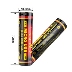 Trustfire (18650) 3400mAh USB Rechargeable Lithium Li ion battery