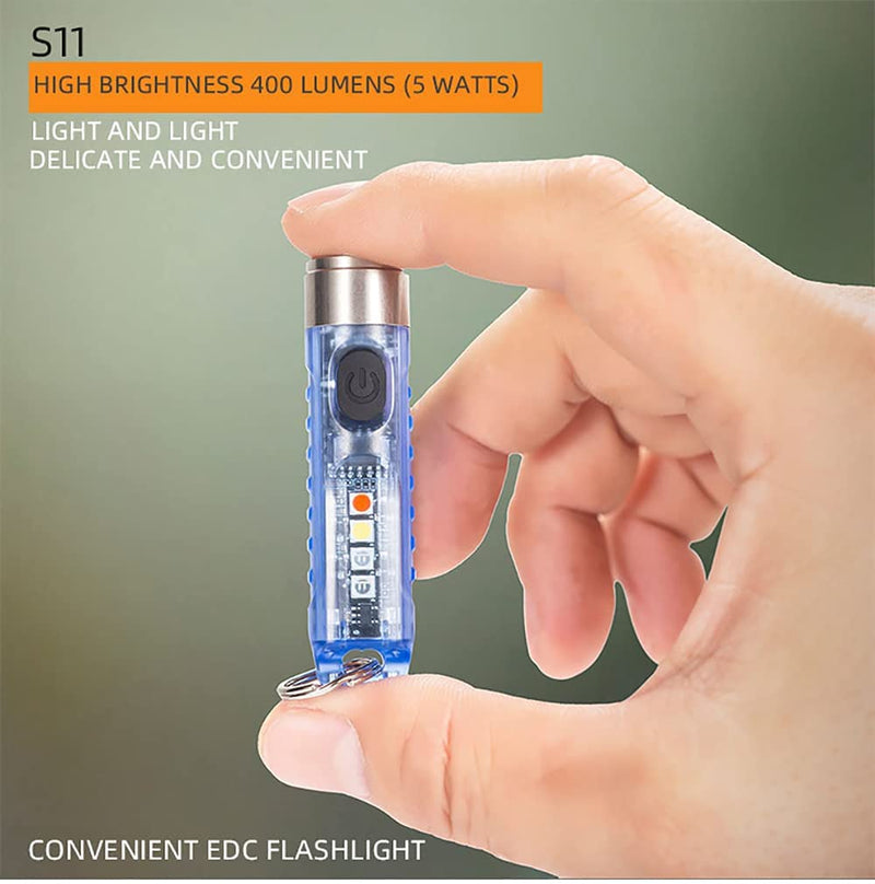 S11 Multi Function Keychain Flashlight (Blue)