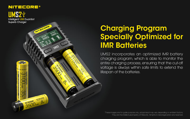 Nitecore UMS2 Intelligent USB Dual-Slot Charger