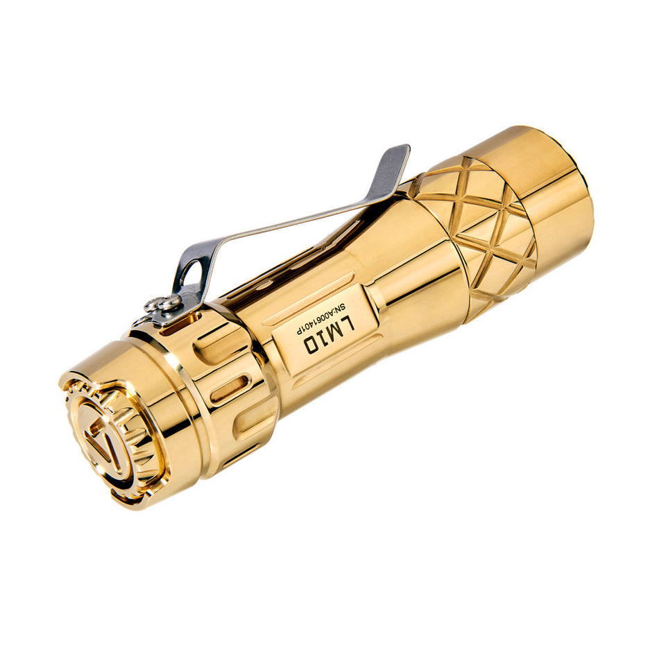 Lumintop LM10 Brass 10 Years Anniversary 1600 Lumens Flashlight Nichia 219C NW