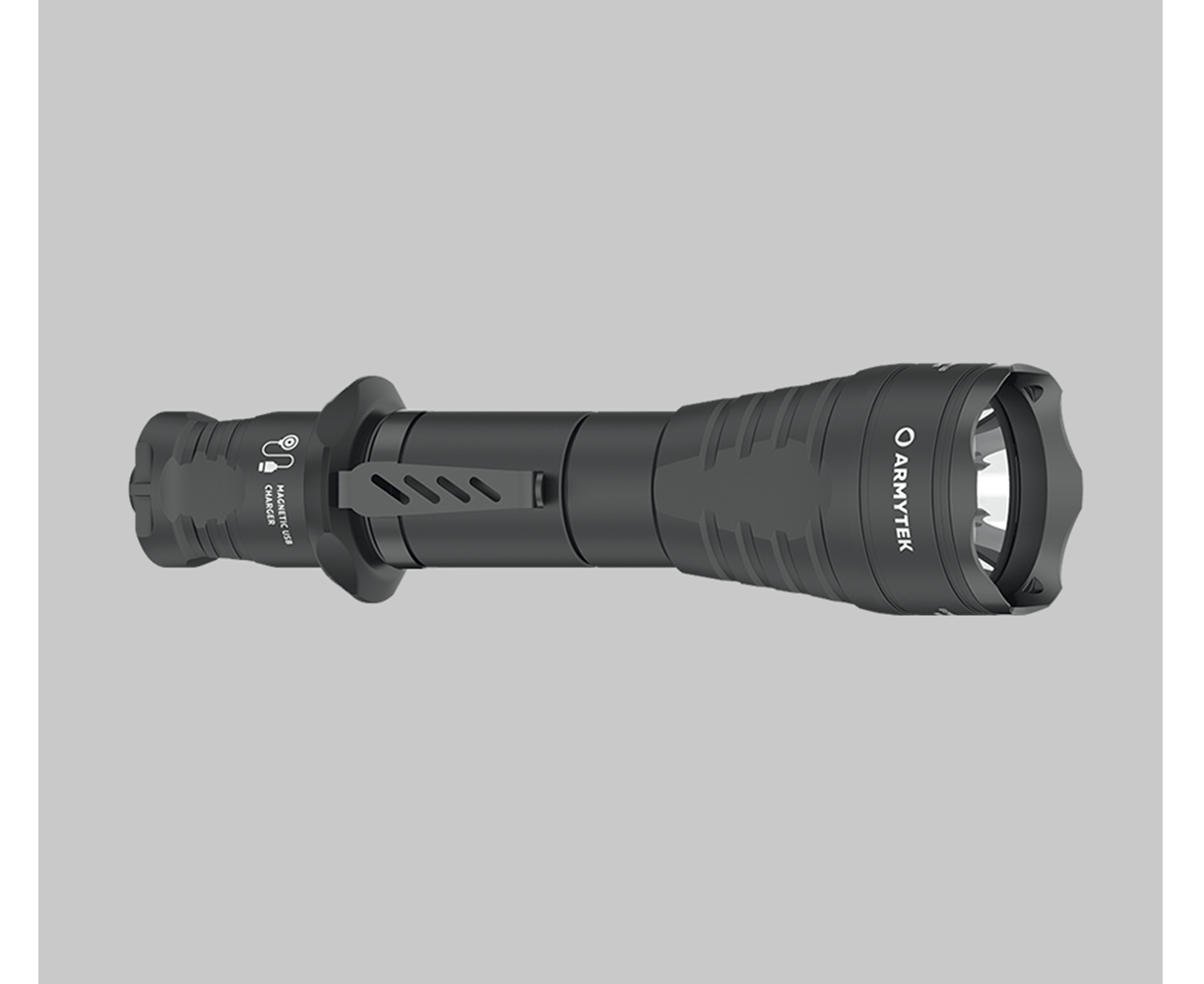 Armytek Predator Pro Magnet USB Tactical Flashlight with Battery 1500 ...