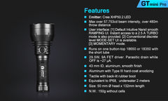 Lumintop GT Mini Pro 3500 Lumens XHP50.2 LED Flashlight