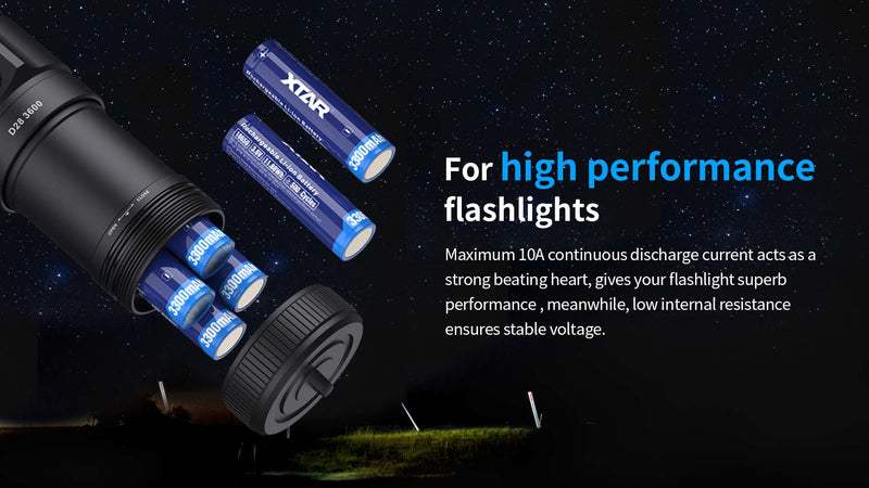 XTAR 18650 3300mAh Rechargeable Li-ion Battery