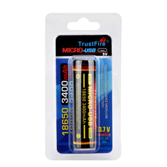 Trustfire (18650) 3400mAh USB Rechargeable Lithium Li ion battery