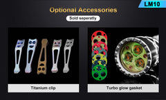 Lumintop LM10 10 Years Anniversary 2800 Lumens Titanium Flashlight Sandblasted