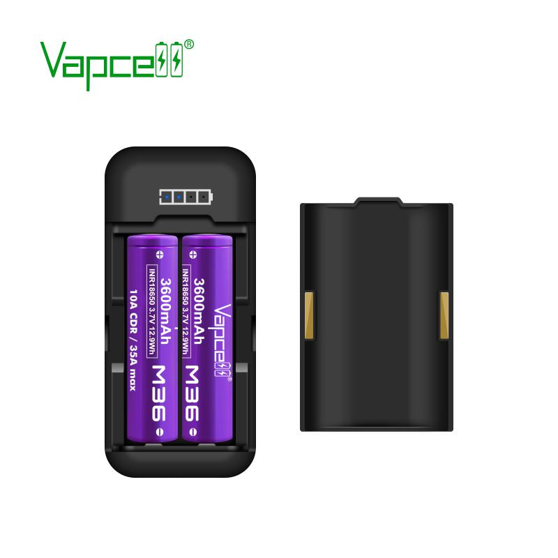 Vapcell P2 Battery Charger and Portable Power Bank (Batteries Not Included)