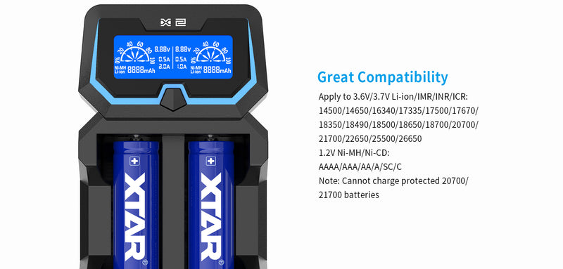 XTAR X2 Battery Charger