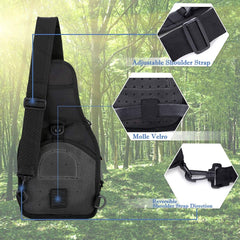 EDC Shoulder Chest Backpack Single Shoulder Strap (Army Green)
