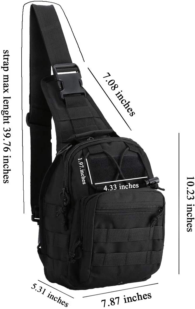 EDC Shoulder Chest Backpack Single Shoulder Strap (Desert Digital)