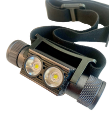 Headlamp Kit with Rechargeable Battery 2000 Lumens (Grey)