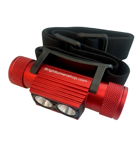 Headlamp Kit with Rechargeable Battery 2000 Lumens (Red)