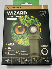 Armytek Wizard C2 Pro Max Magnet USB Cree XHP70.2 with Battery 4000 Lumens (ODG Olive)