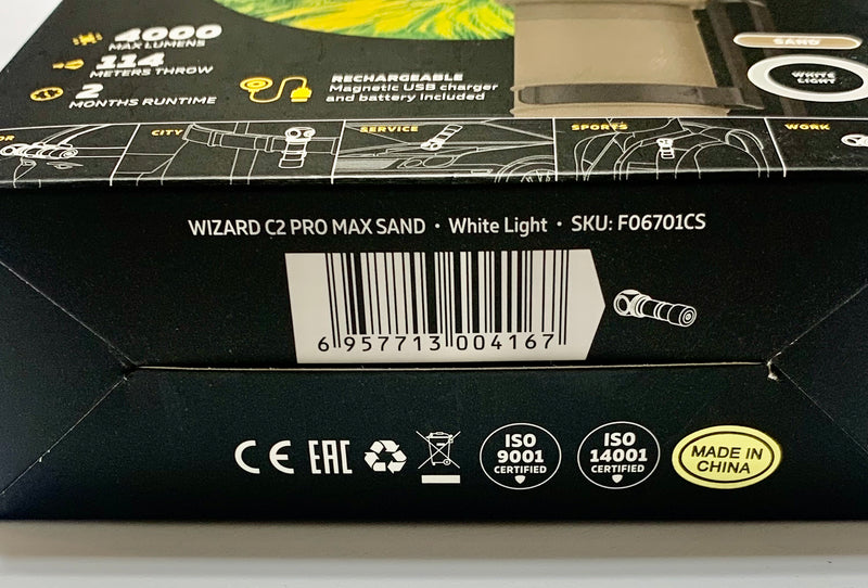 Armytek Wizard C2 Pro Max Magnet USB Cree XHP70.2 with Battery 4000 Lumens (Sand)